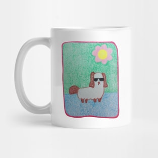 Doge sunglasses, Character dog, Pencil color drawing Mug